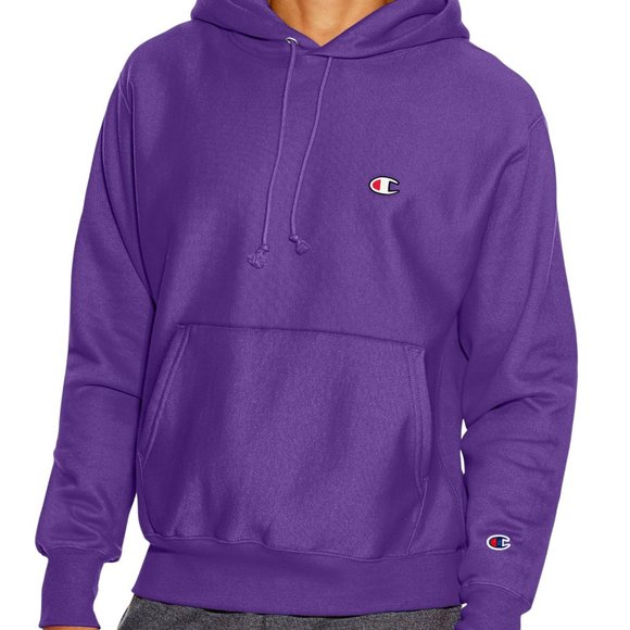 champion purple reverse weave pullover sweatshirt